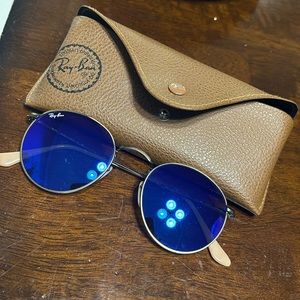 RayBan Round Metal Blue Lens RB3447